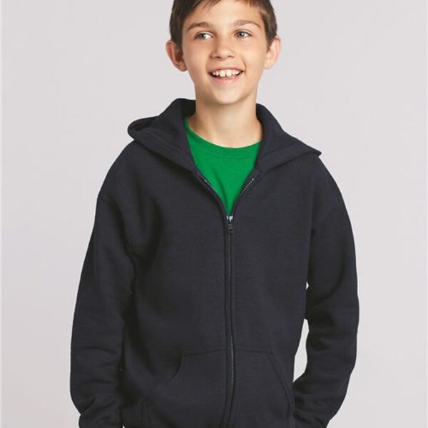 Gildan - Heavy Blend™ Youth Full-Zip Hooded Sweatshirt Thumbnail
