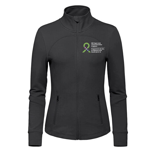 Ladies French Terry Performance Full Zip Sweatshirt * Embroidered Logo* Thumbnail