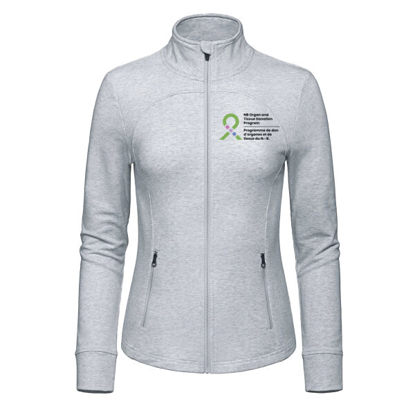 Ladies French Terry Performance Full Zip Sweatshirt * Embroidered Logo*  Thumbnail